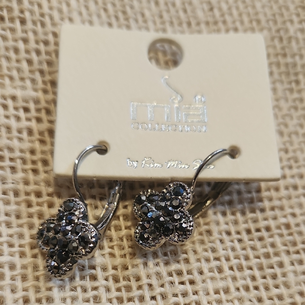 🔥3 For 10🔥 MIA COLLECTION Black Crystal Earrings